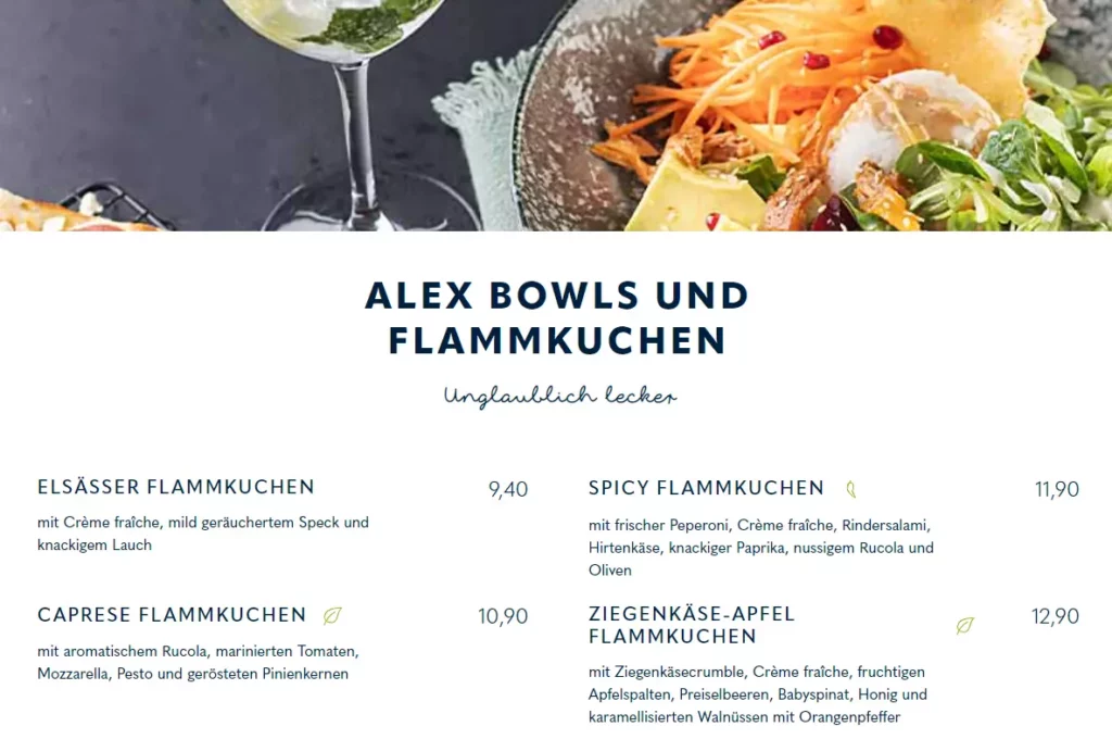 ALEX BOWLS UND FLAMMKUCHEN PREISE