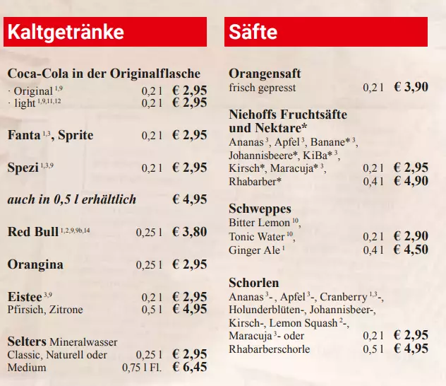 EXTRABLATT GETRÄNKE PREISE