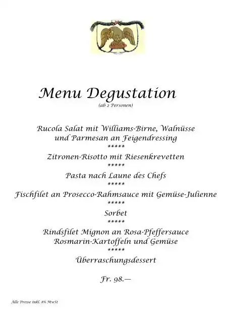 Gasthof Adler Toast Und Vegetarisch MenÜ Preis