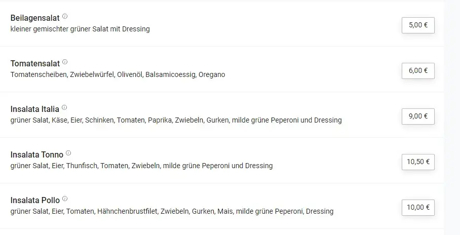 aroma speisekarte Preise Deutschland Aktualisiert