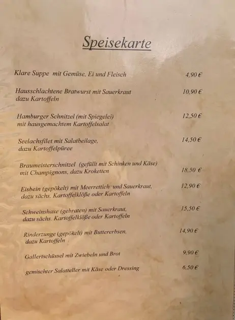 karpfenschänke Kalte Vorspeisen preise