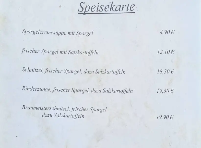 karpfenschänke Warme Vorspeisen preise