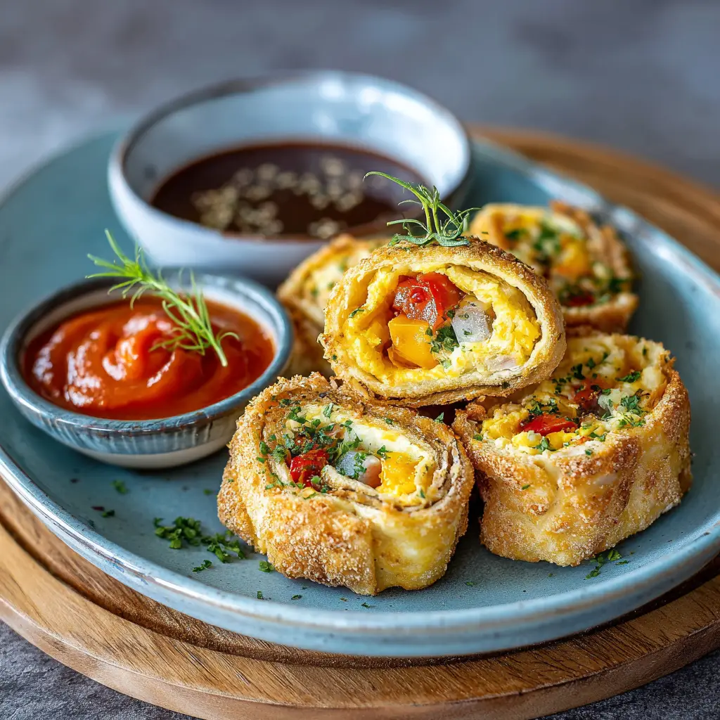 Air Fryer Frühstücks Roll Ups