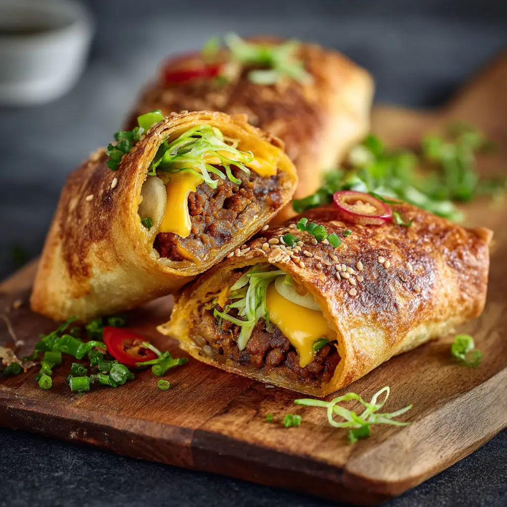 Cheeseburger Frühlingsrollen