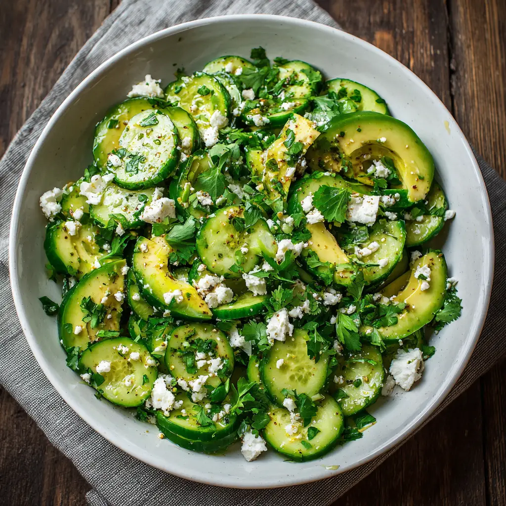 Cucumber Avocado Salad with Feta