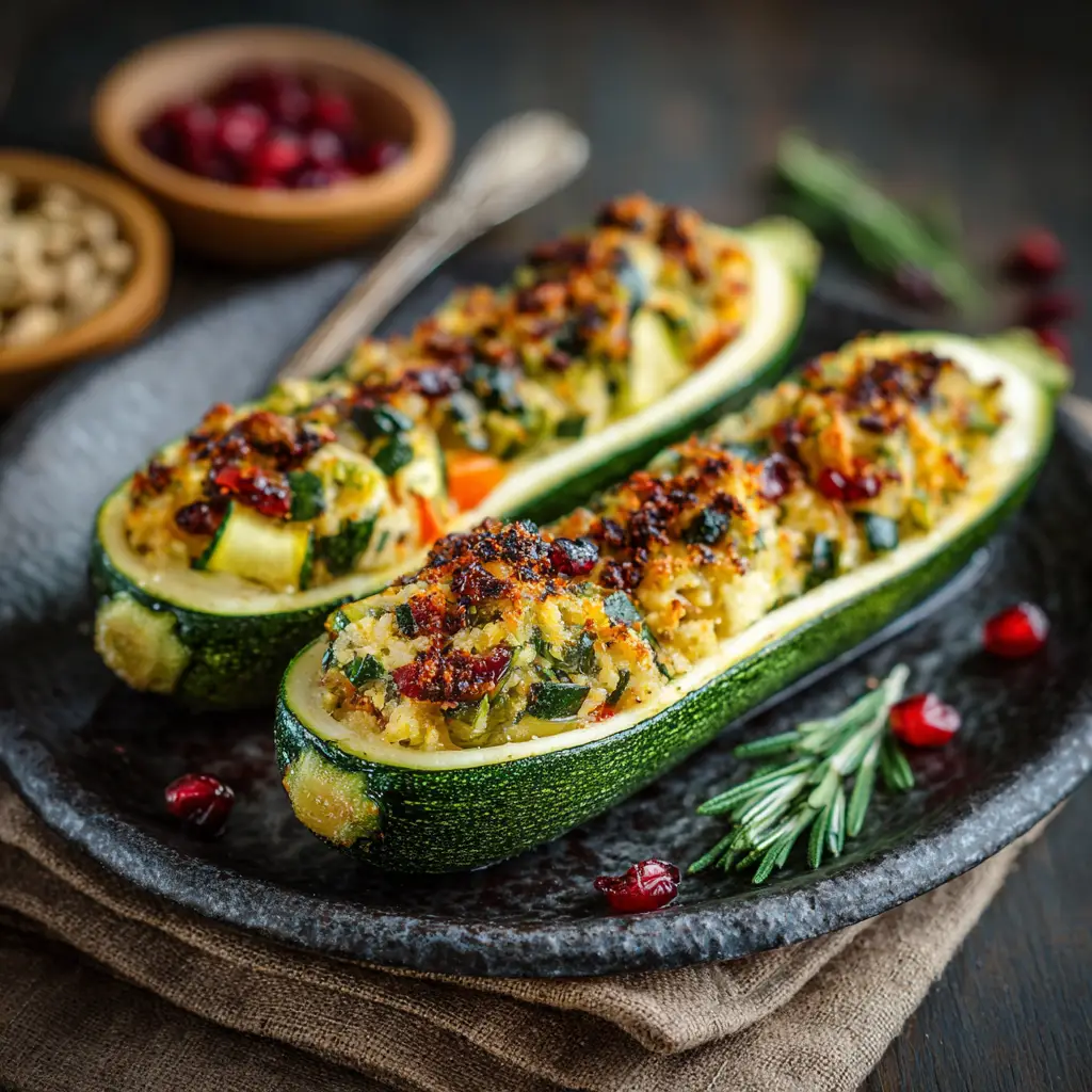 Gefüllte Zucchini