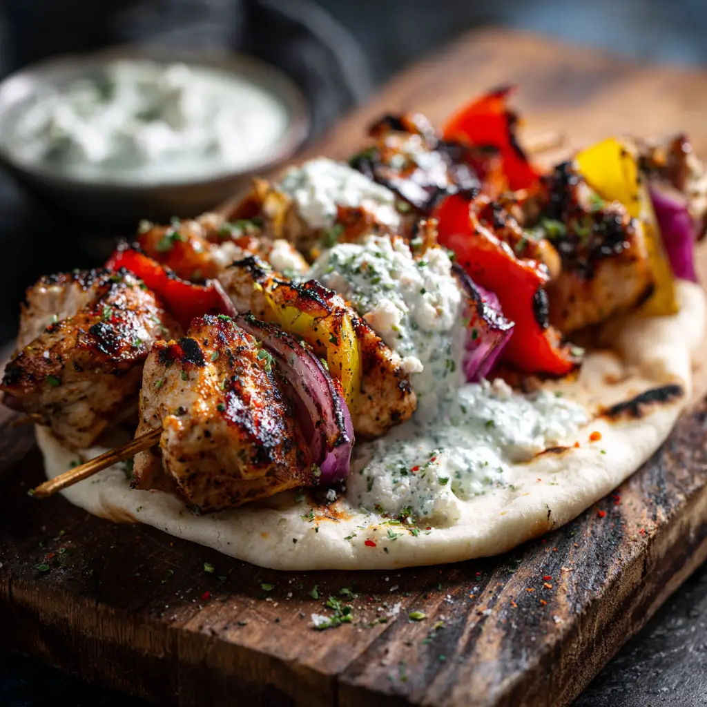 Griechisches Hähnchen Souvlaki Saftig würzig grillfrisch