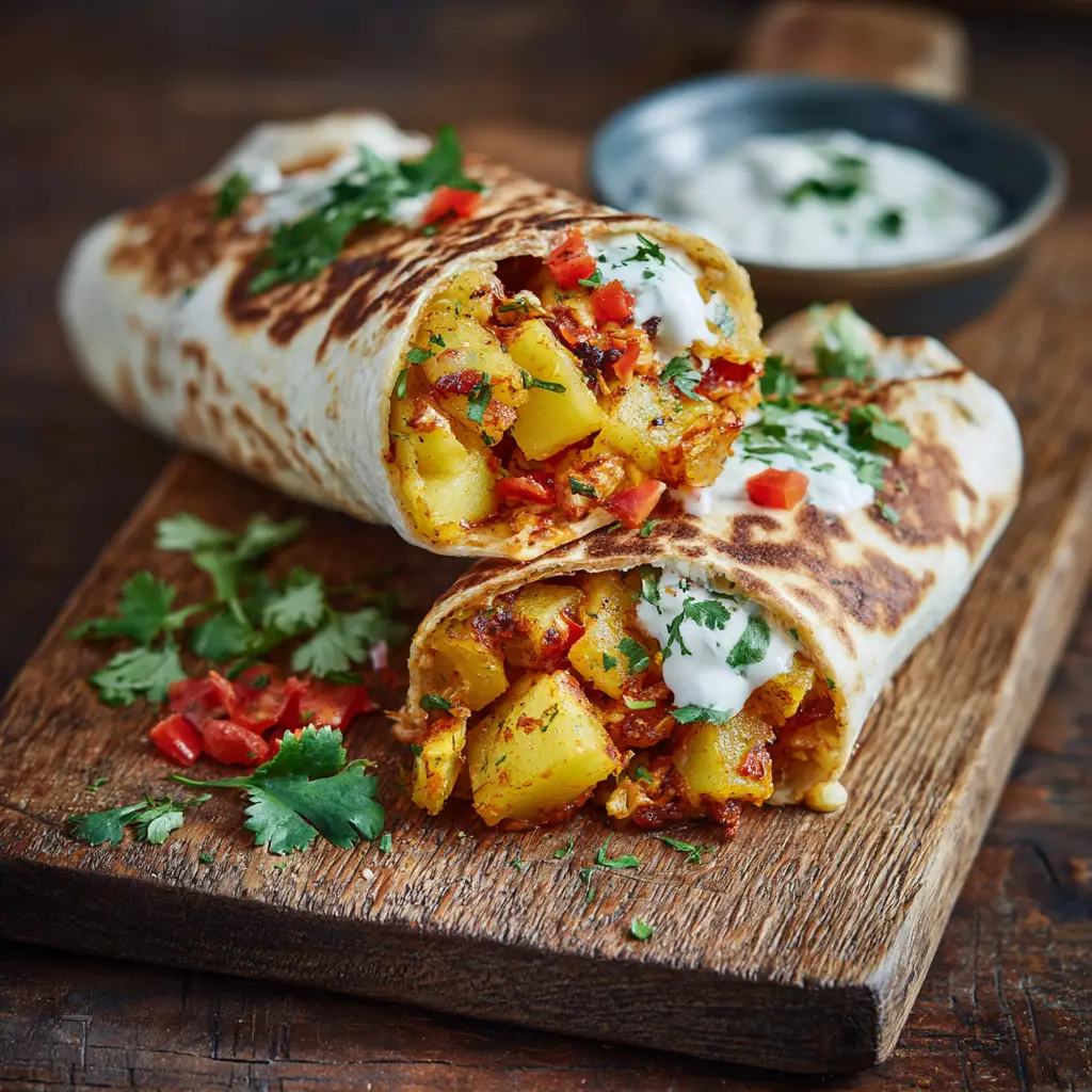Käsige Kartoffel-Burritos