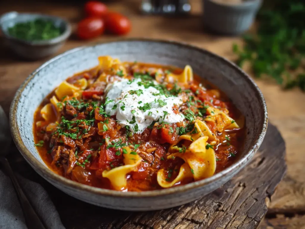 Vegane Slow Cooker Lasagne-Suppe