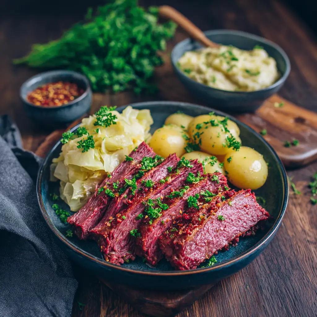 Zartes Corned Beef mit Kohl aus dem Slow Cooker