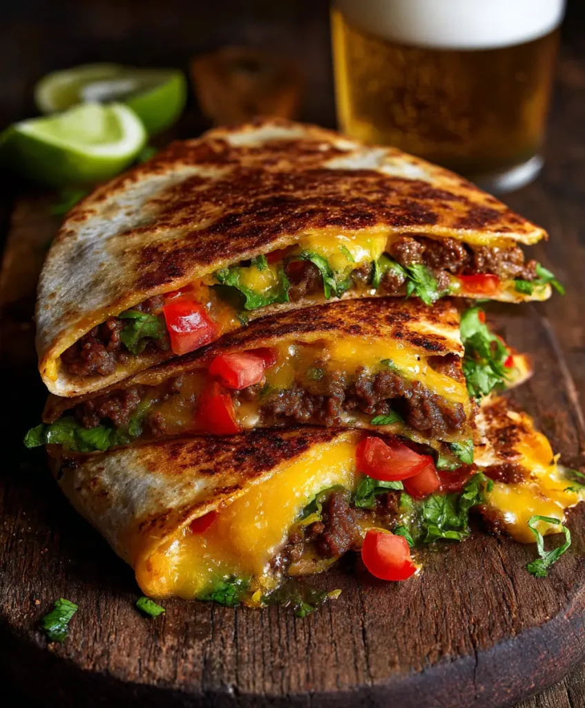Cheeseburger Quesadillas und rezept