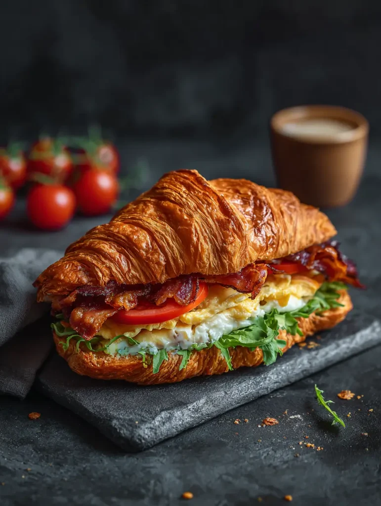 Croissant Sandwich mit Ahornsenf Bacon und Rührei 2025