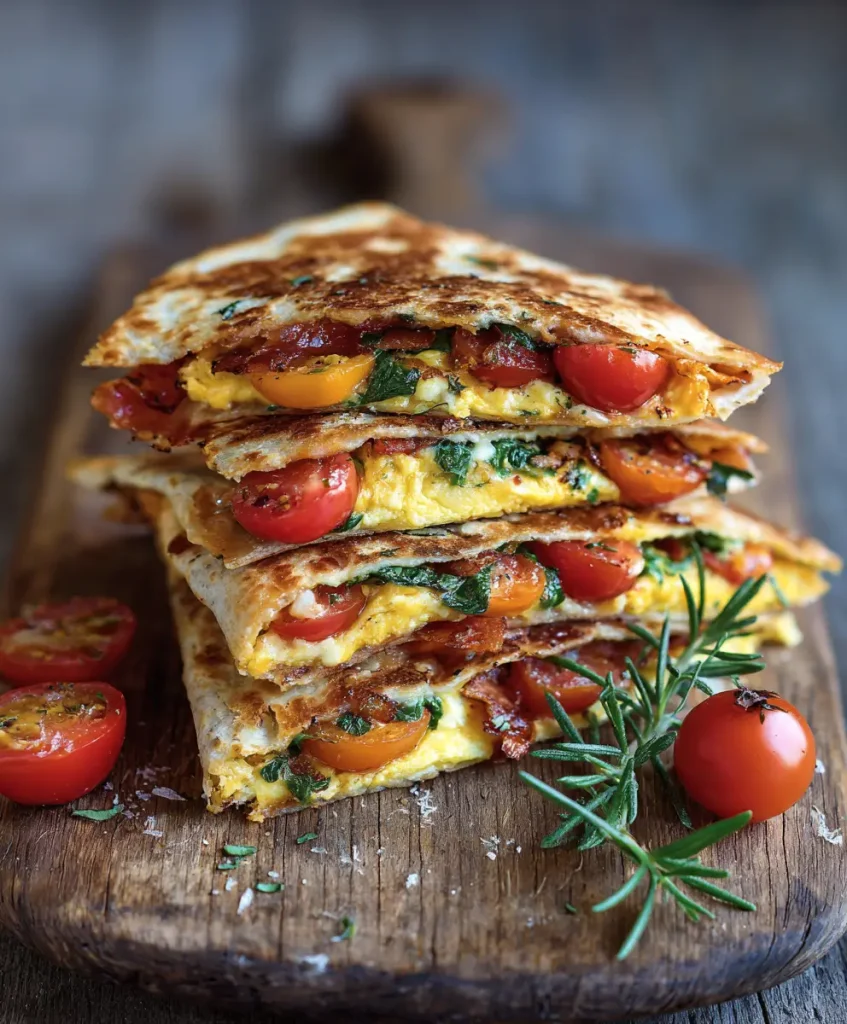 Einfache Frühstücksquesadillas