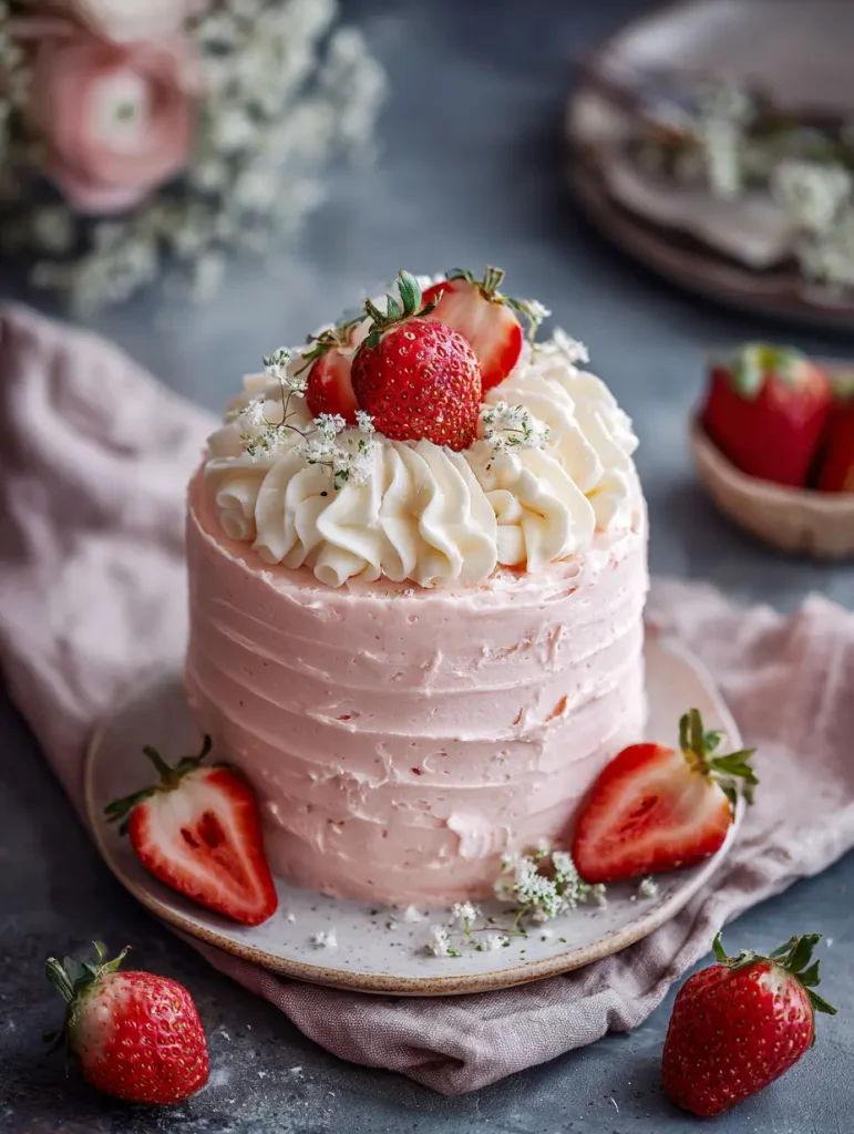 Einfaches Erdbeer Kokosöl Frosting