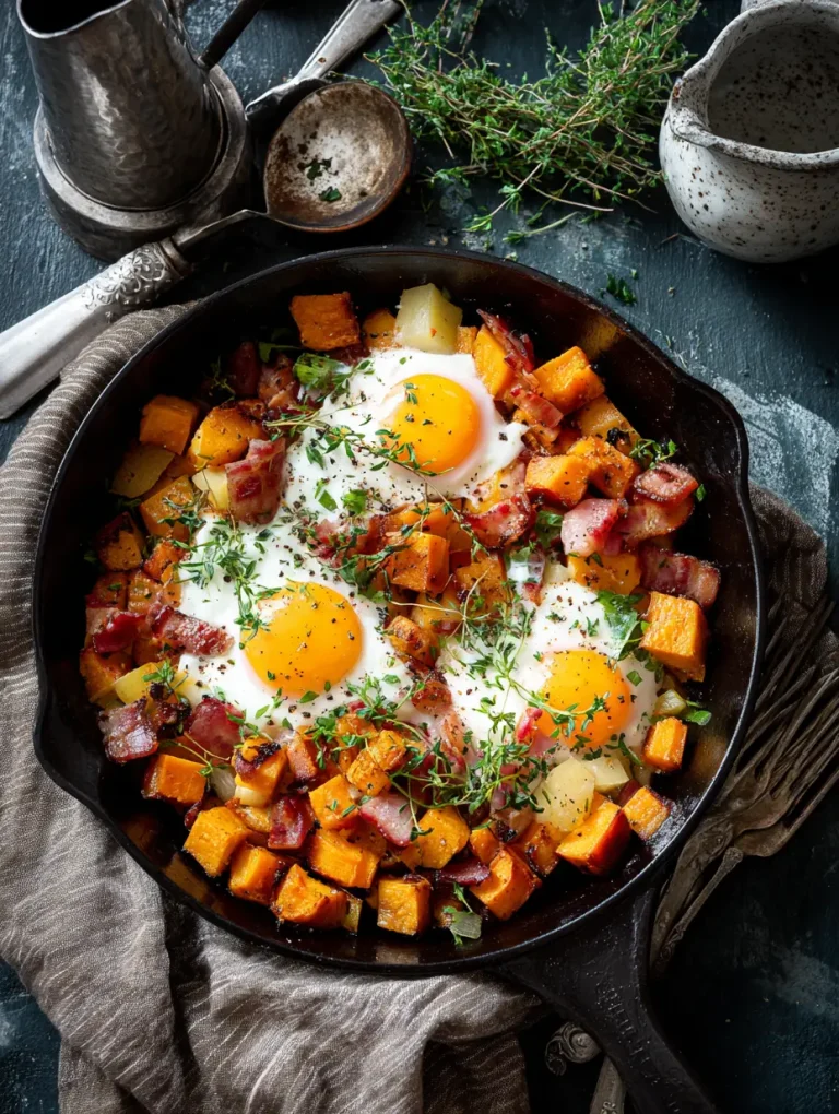 Frühstücks-Hash mit Kichererbsen und Süßkartoffeln