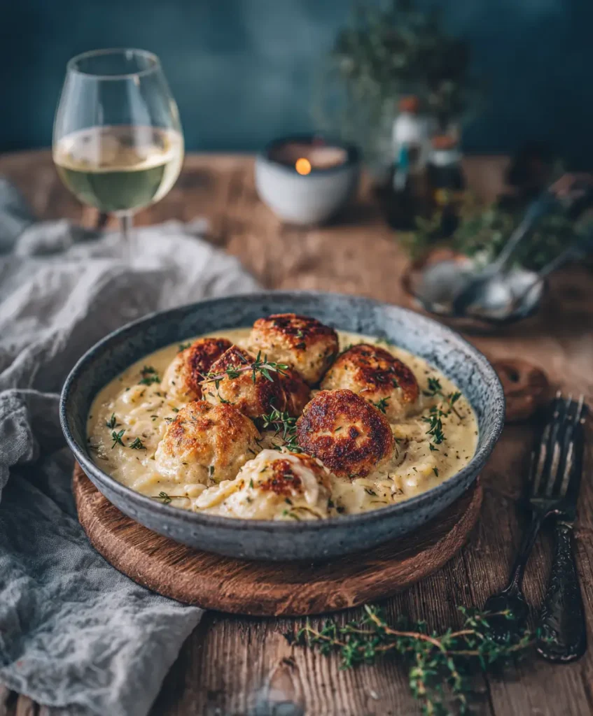 Gebratene Hüttenkäseknödel