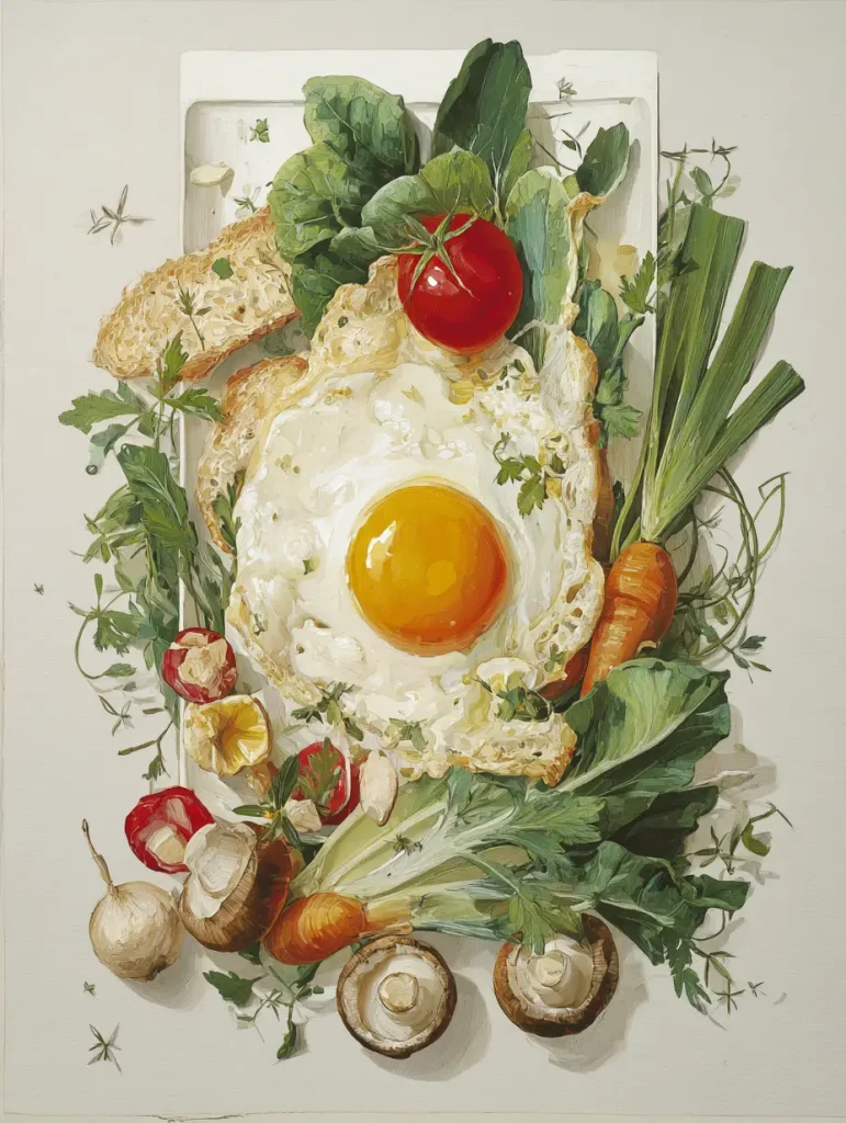 Gemüse Frühstücks Rührei