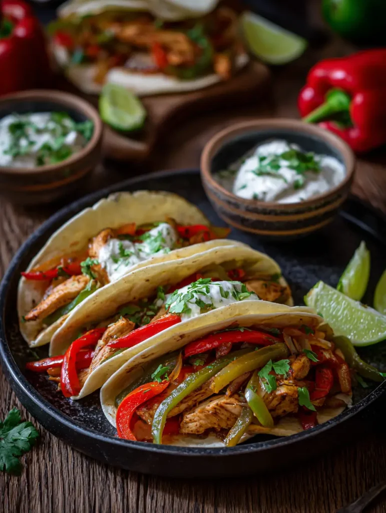 Gesunde Hähnchen Fajita Schalen