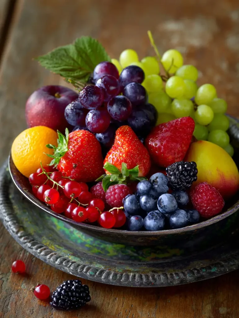Gesunde Obstschale zum Frühstück