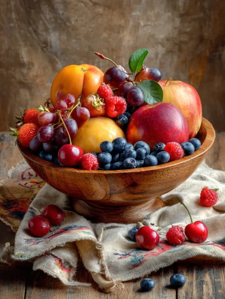 Gesunde Obstschale zum Frühstück