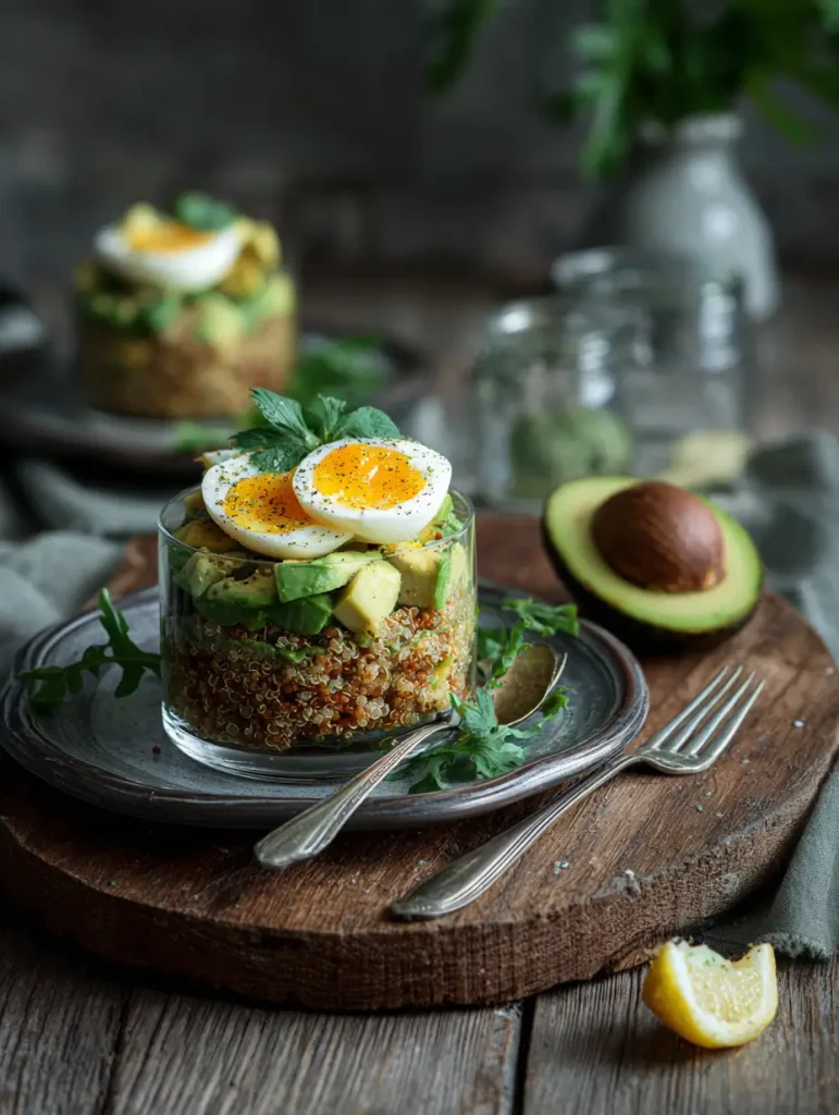 Rezept für Frühstücksschüssel mit Quinoa und Avocado