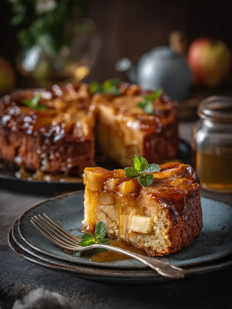 Sauerteig Apfelwein Upside-Down Kuchen
