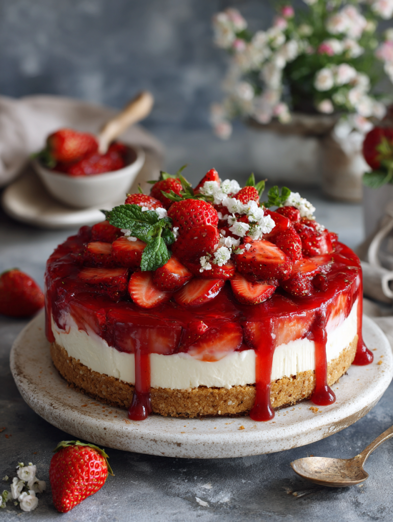 Erdbeerkuchen ohne Backen Der perfekte Sommerkuchen