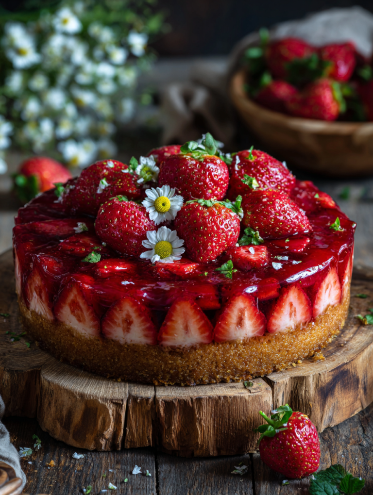Erdbeerkuchen ohne Backen – Der perfekte Sommerkuchen