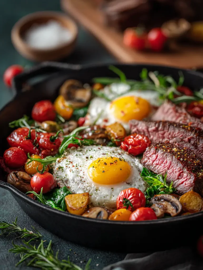 Frühstücks-Hash mit Whole30 Steak