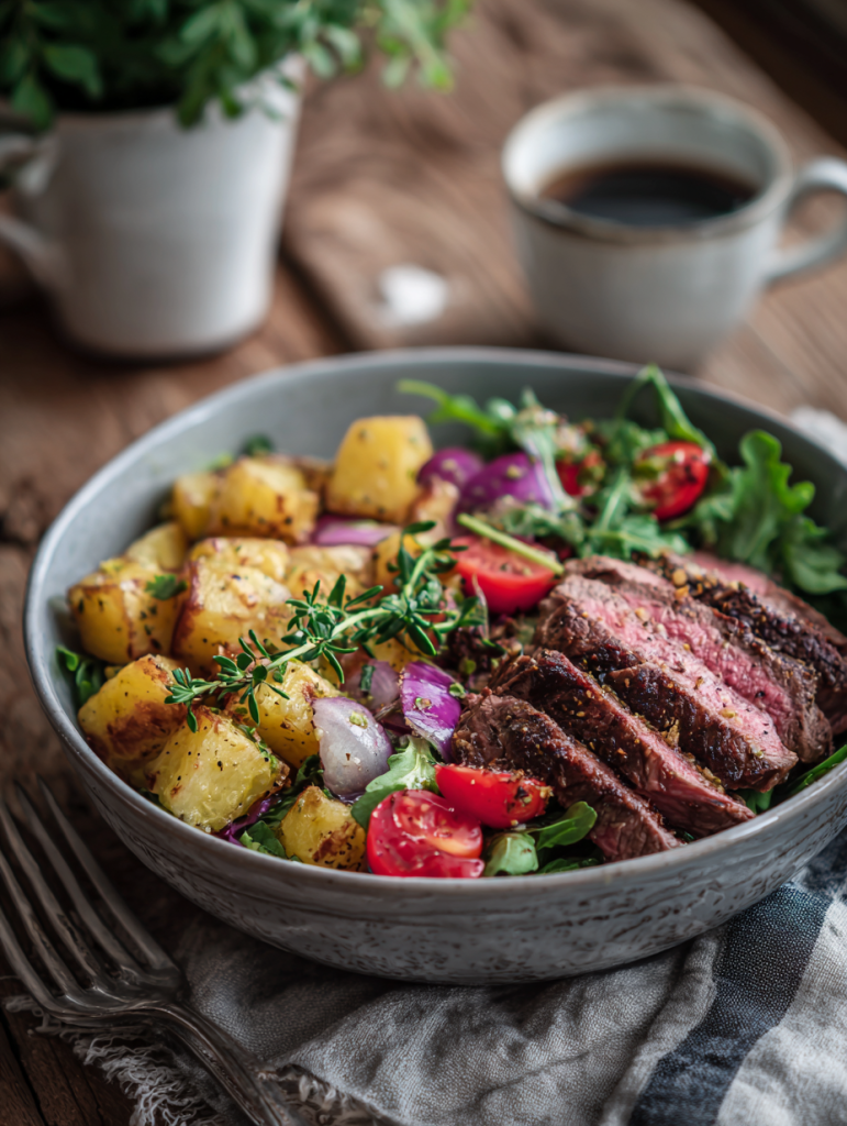 Frühstücks-Hash mit Whole30 Steak
