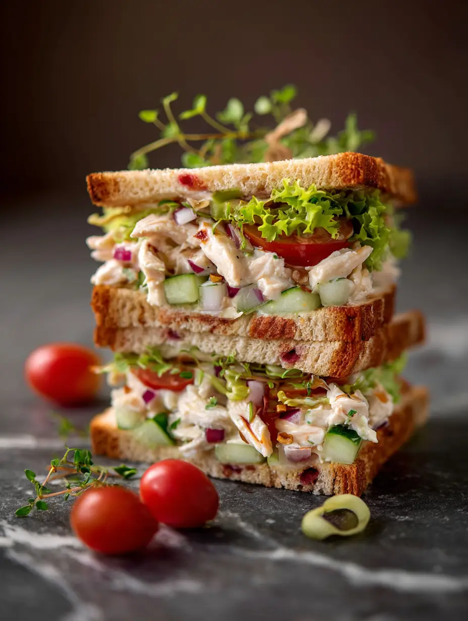 Hühnchensalat Sandwich: Der Perfekte Genuss für Jede Gelegenheit