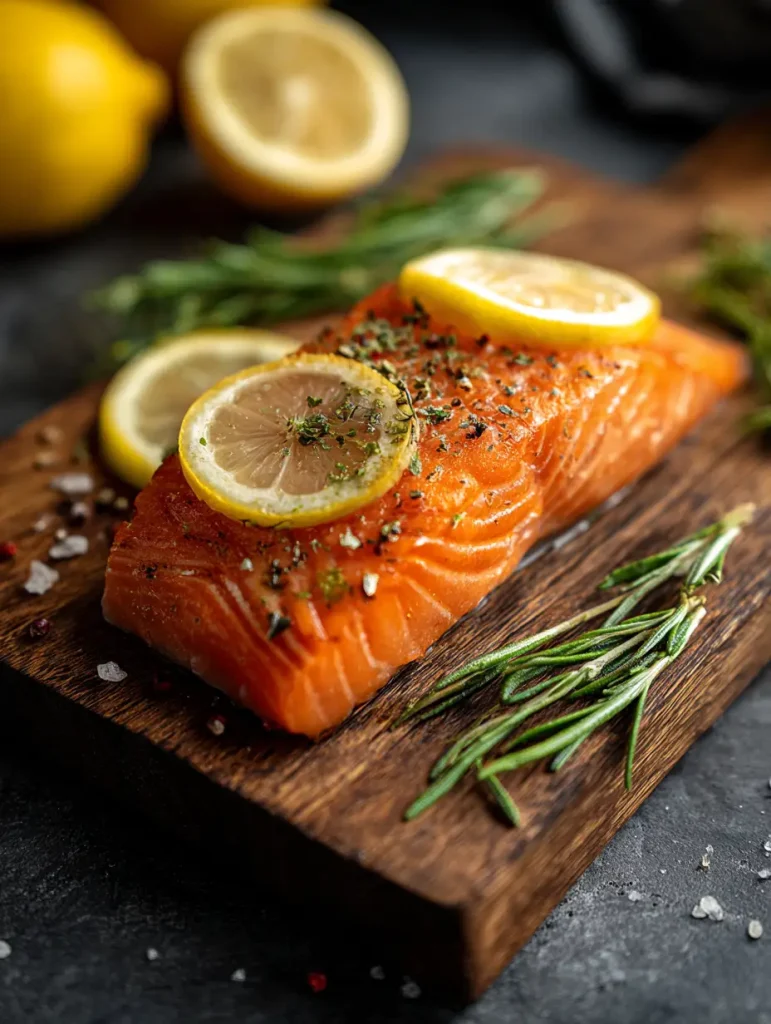 Lachs mit Zitrone und Kräutern