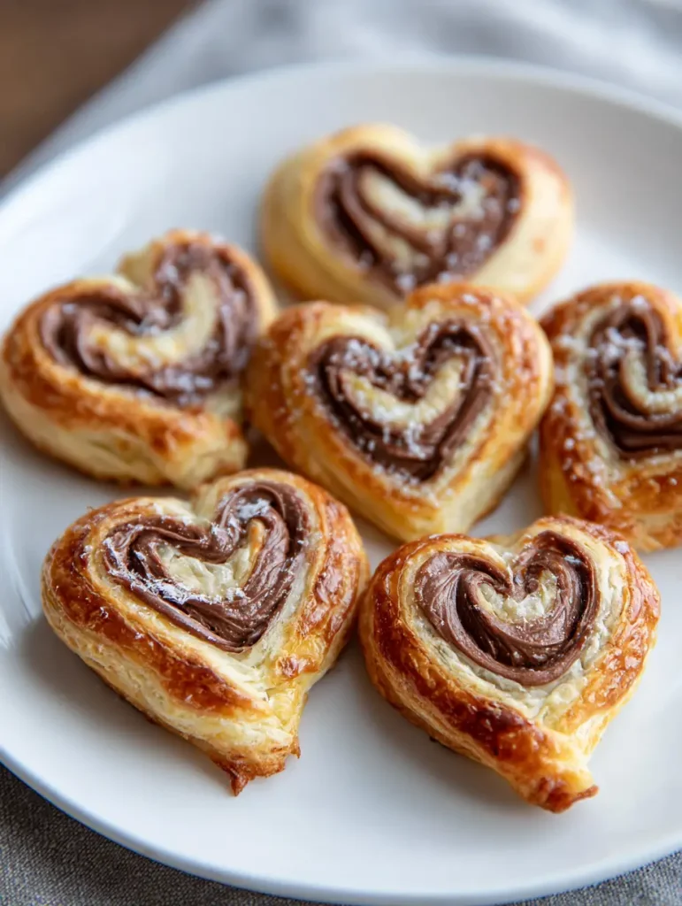 Nutella Puff Pastry Hearts