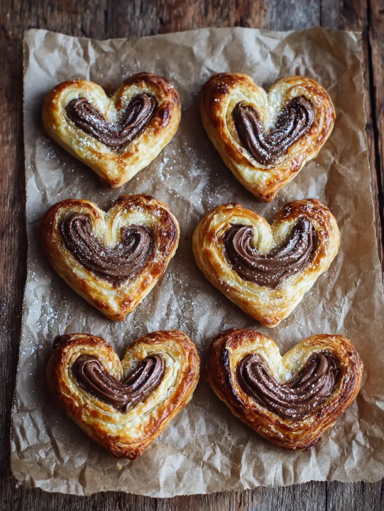 Nutella Puff Pastry Hearts