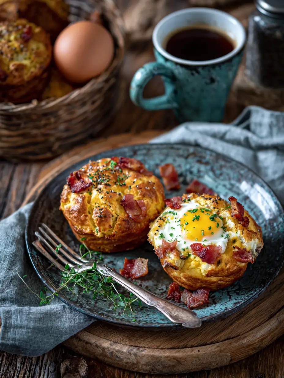 SCHRITT 2 Frühstücksmuffin mit Ei und Speck: Der perfekte Morgen-Genuss