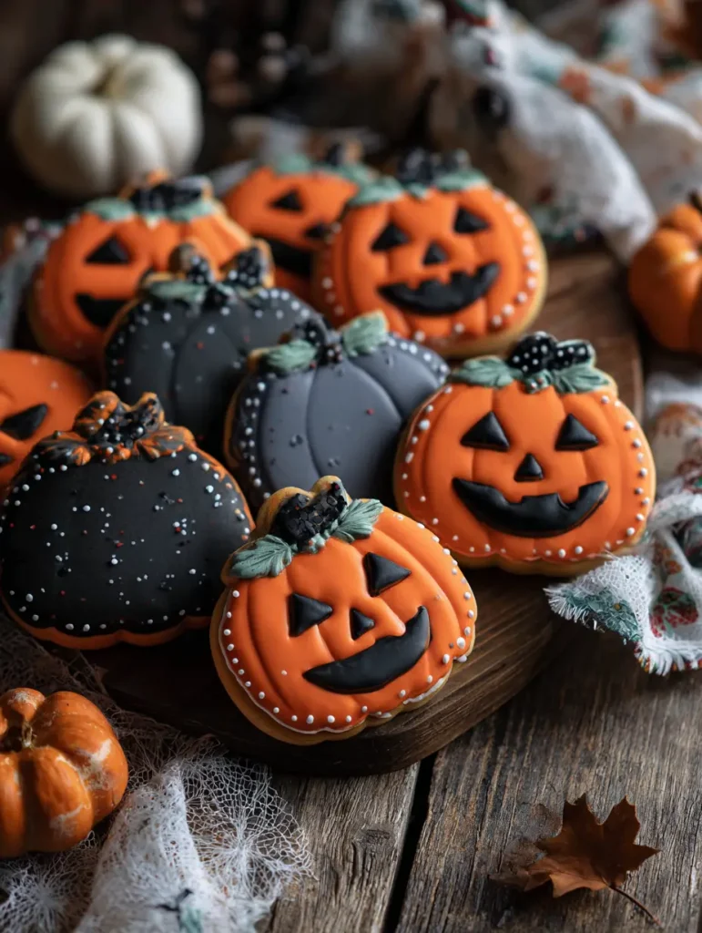 Spooky Fun Pumpkin Jack O’ Lantern Cookies