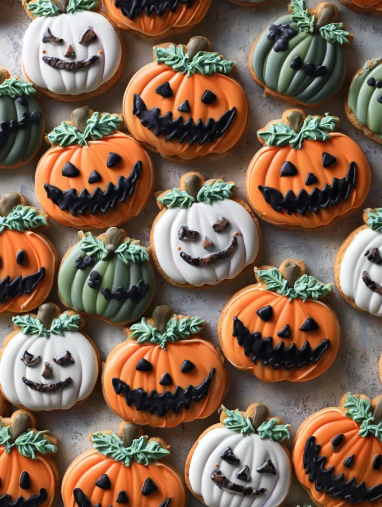 Spooky Fun Pumpkin Jack O’ Lantern Cookies