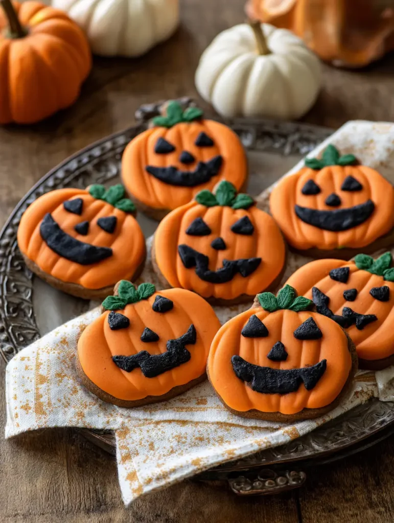 Spooky Fun Pumpkin Jack O’ Lantern Cookies