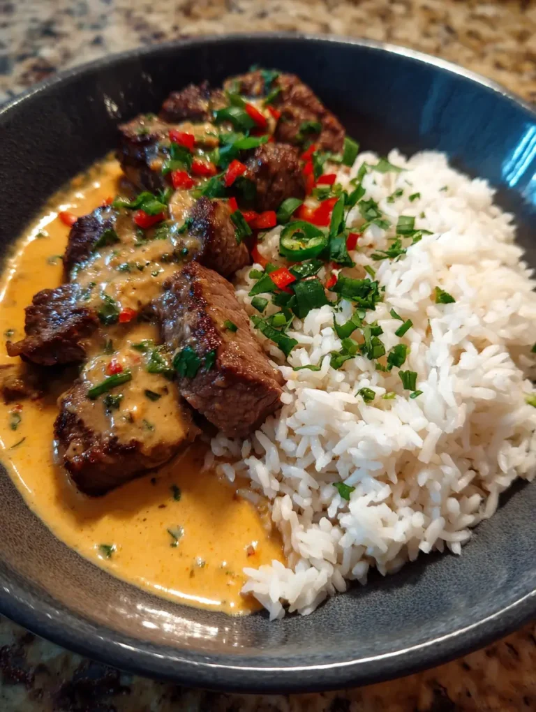 Steak Queso Rice – Cremiges Tex-Mex-Rezept mit saftigem Rindfleisch & Käse