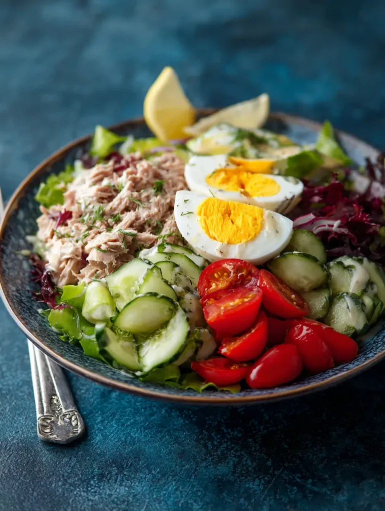 Thunfischsalat mit Ei und Gurken The Ultimate Versatile Protein Salad