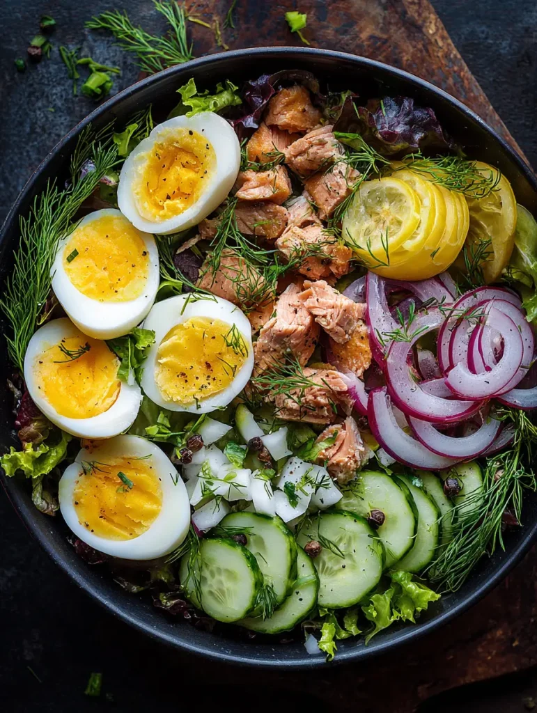 Thunfischsalat mit Ei und Gurken The Ultimate Versatile Protein Salad