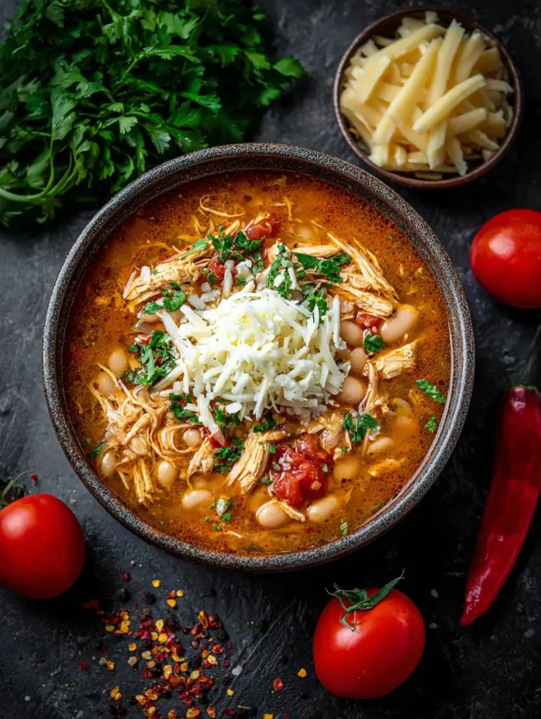 Würziges Buffalo White Chicken Chili