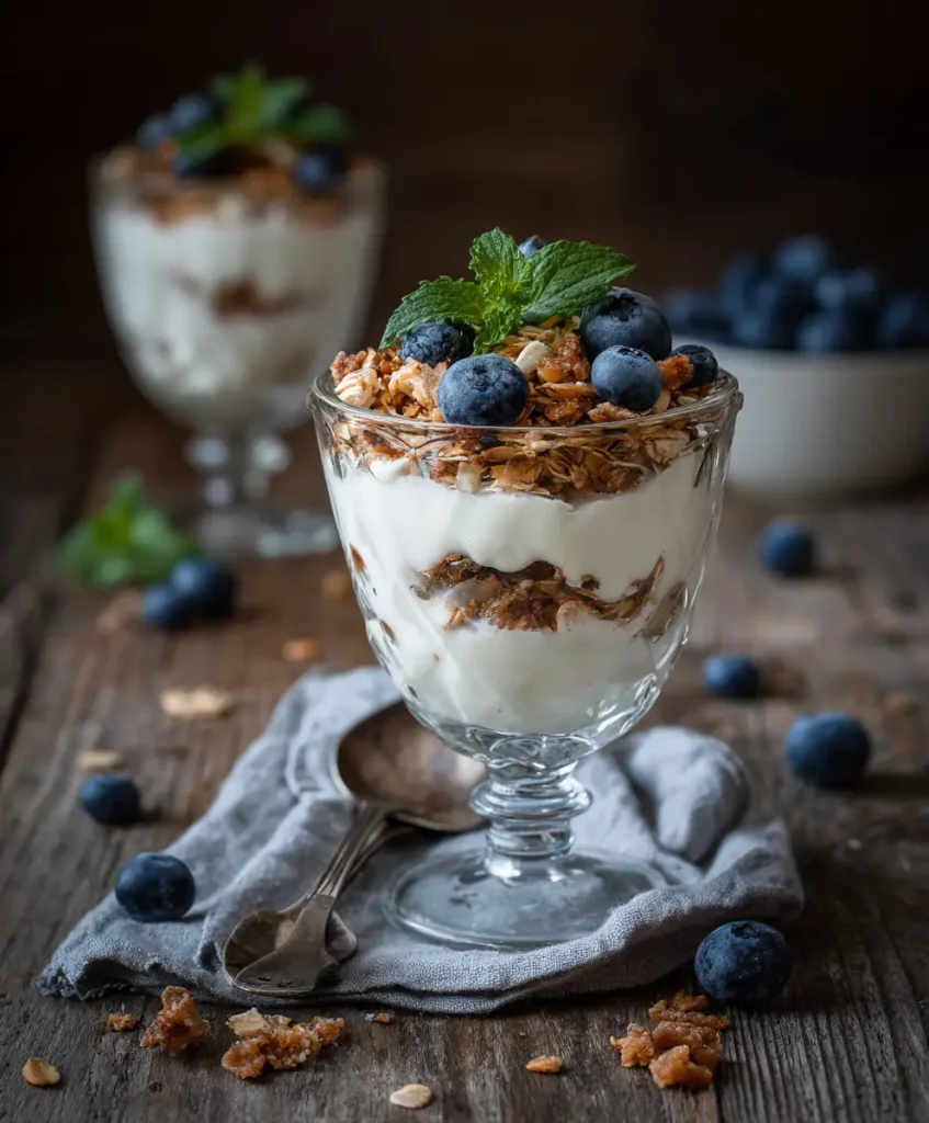 Frühstücksschüssel mit Joghurt und Müsli