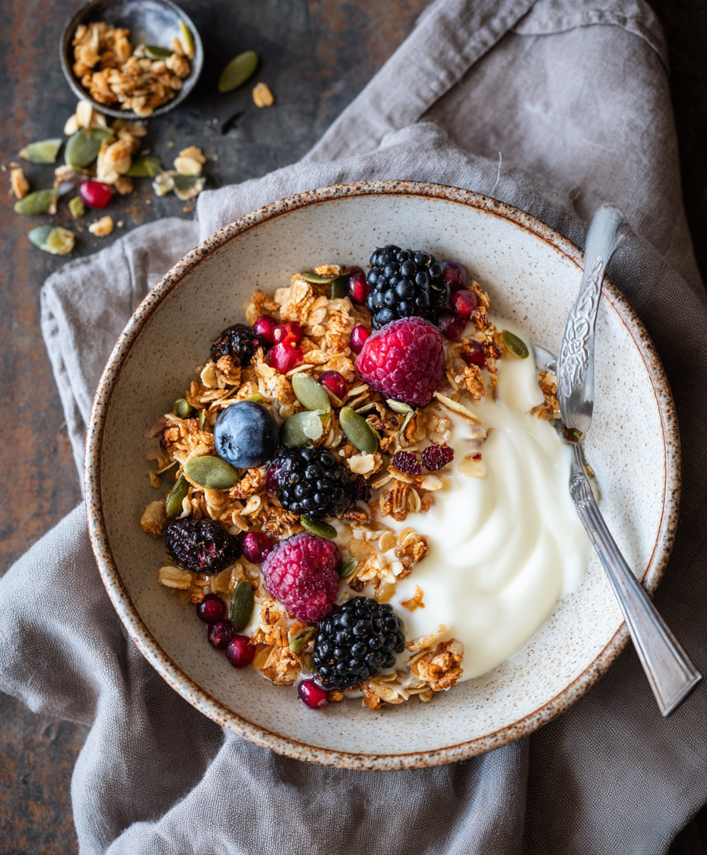 Frühstücksschüssel mit Joghurt und Müsli – Der perfekte Start in den Tag