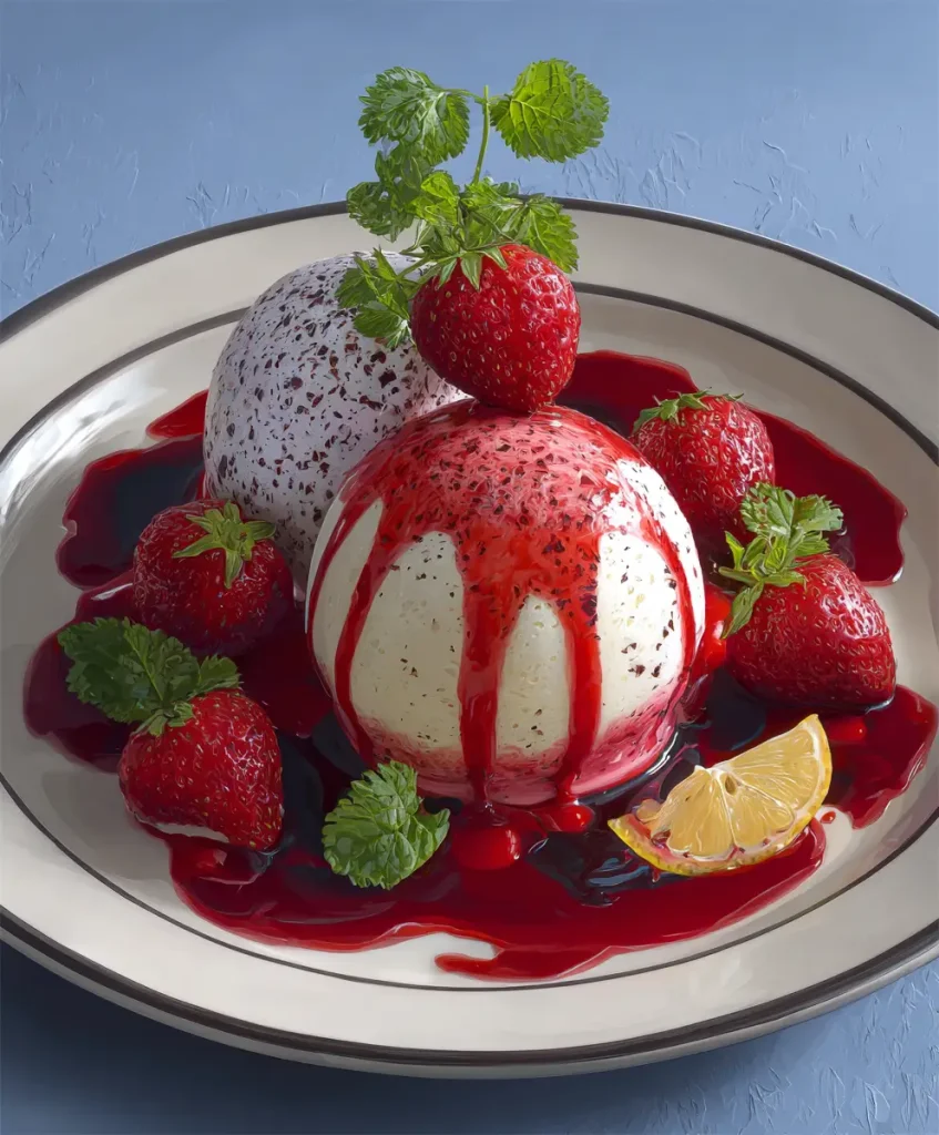 Softeis zum Frühstück mit Erdbeerlimona
