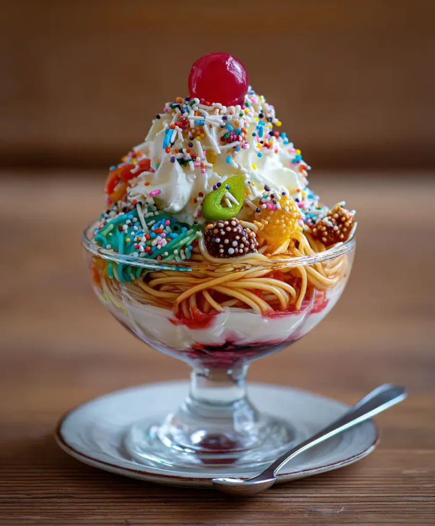 Spaghetti Eis Dessert
