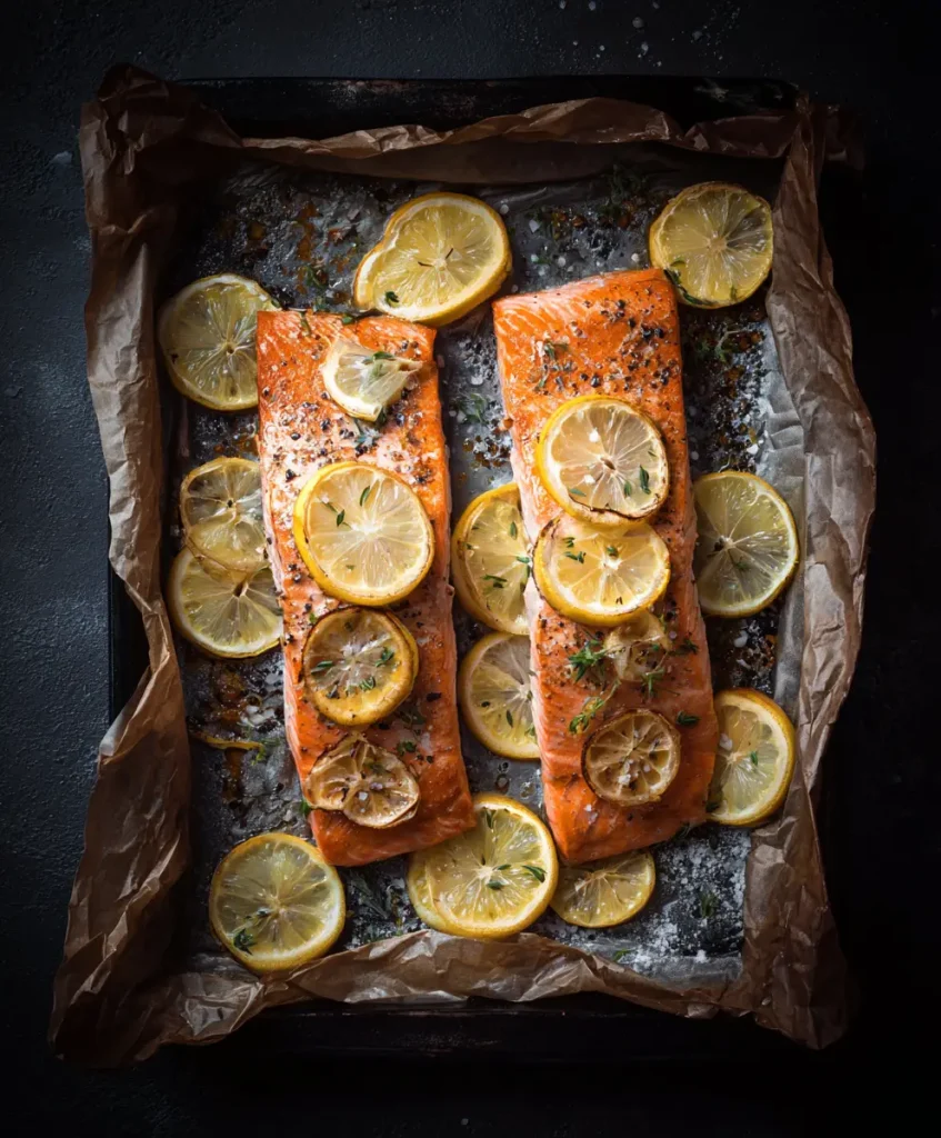 Zitronen Lachs aus dem Ofen